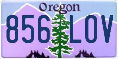 OR license plate 856LOV
