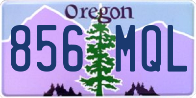 OR license plate 856MQL