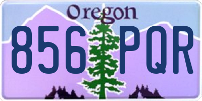OR license plate 856PQR