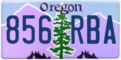 OR license plate 856RBA