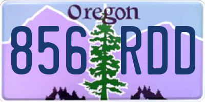 OR license plate 856RDD