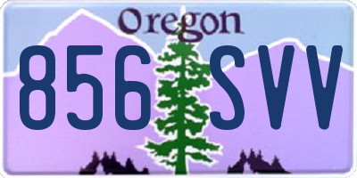 OR license plate 856SVV