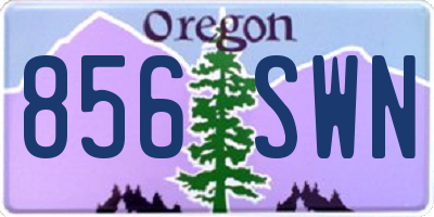 OR license plate 856SWN