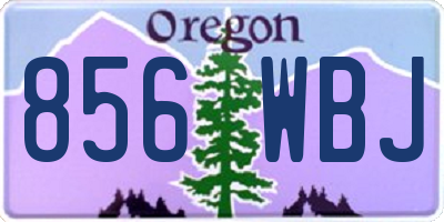 OR license plate 856WBJ