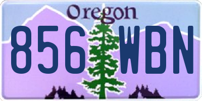 OR license plate 856WBN