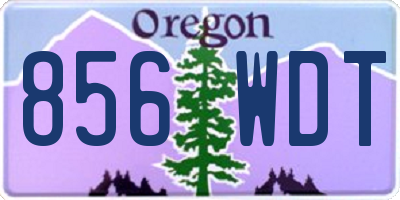 OR license plate 856WDT