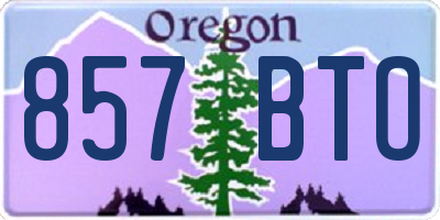 OR license plate 857BTO