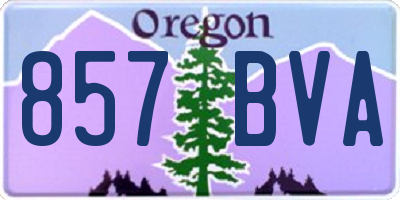 OR license plate 857BVA