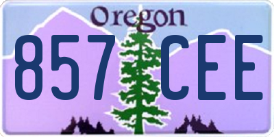 OR license plate 857CEE