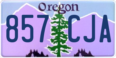 OR license plate 857CJA