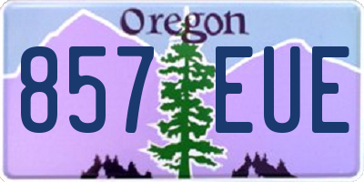 OR license plate 857EUE