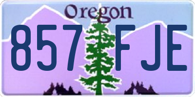 OR license plate 857FJE