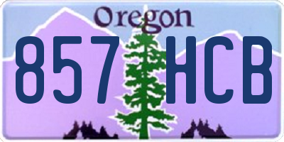 OR license plate 857HCB
