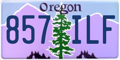 OR license plate 857ILF
