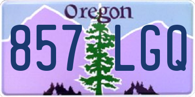 OR license plate 857LGQ