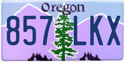 OR license plate 857LKX