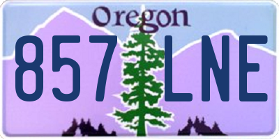 OR license plate 857LNE