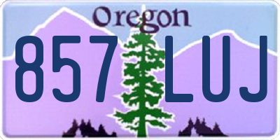 OR license plate 857LUJ