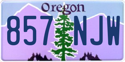 OR license plate 857NJW