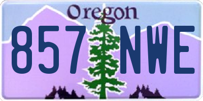OR license plate 857NWE