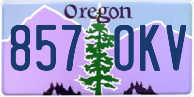 OR license plate 857OKV