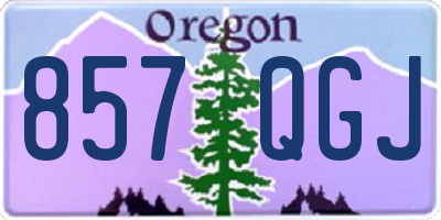 OR license plate 857QGJ