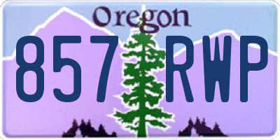 OR license plate 857RWP