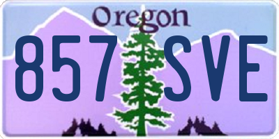 OR license plate 857SVE