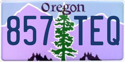 OR license plate 857TEQ