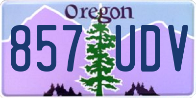 OR license plate 857UDV