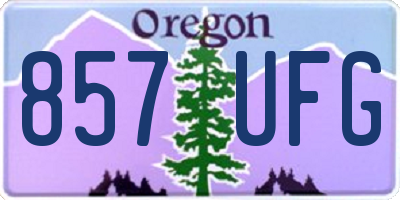 OR license plate 857UFG