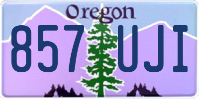 OR license plate 857UJI