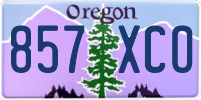 OR license plate 857XCO