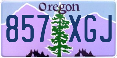 OR license plate 857XGJ