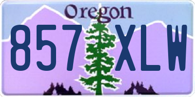 OR license plate 857XLW