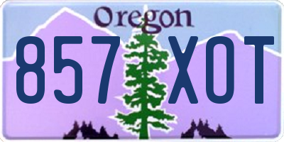 OR license plate 857XOT