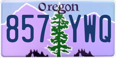 OR license plate 857YWQ