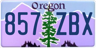 OR license plate 857ZBX