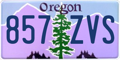 OR license plate 857ZVS