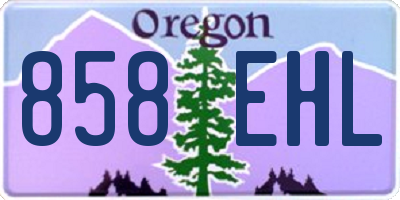 OR license plate 858EHL