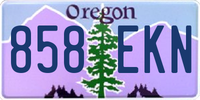 OR license plate 858EKN