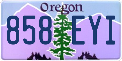 OR license plate 858EYI