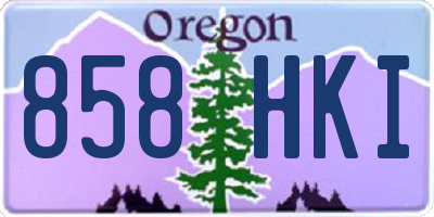 OR license plate 858HKI