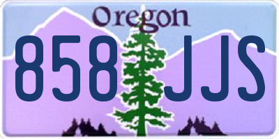 OR license plate 858JJS
