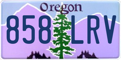 OR license plate 858LRV