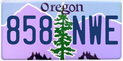 OR license plate 858NWE