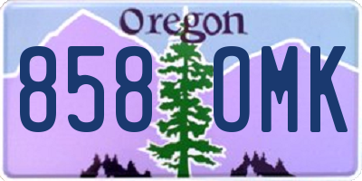 OR license plate 858OMK