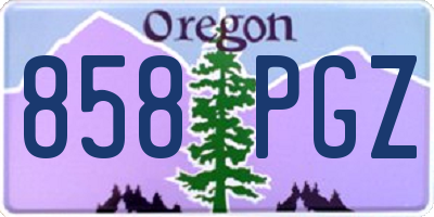 OR license plate 858PGZ