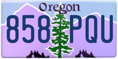 OR license plate 858PQU