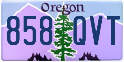 OR license plate 858QVT